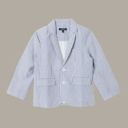 Pedal Boys Seersucker Sportcoat and Pants Set - Blue | HONEYPIEKIDS