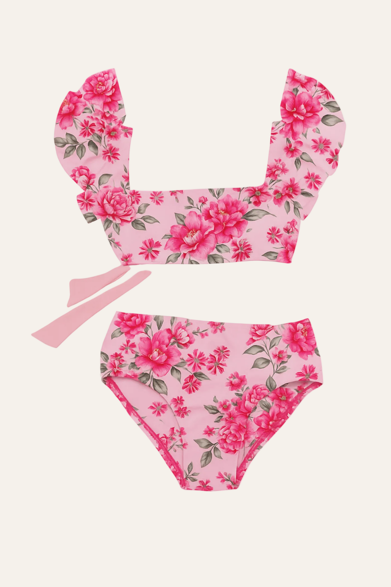 Piccoli Principi KLARA Two Piece Swimsuit - WILD ROSE | HONEYPIEKIDS