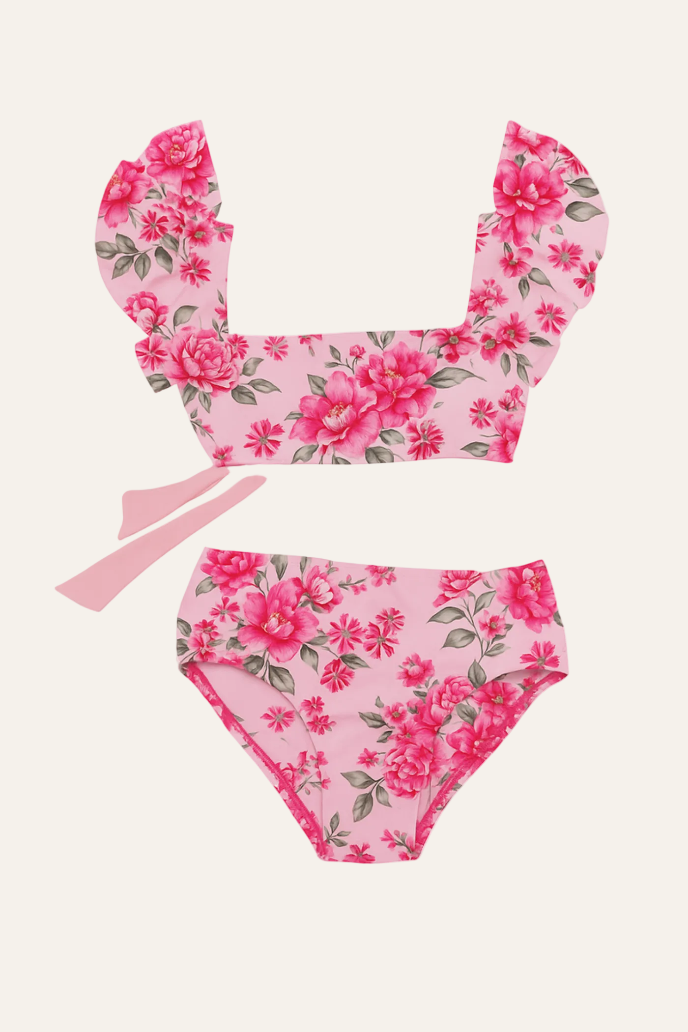 Piccoli Principi KLARA Two Piece Swimsuit - WILD ROSE | HONEYPIEKIDS