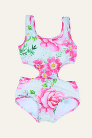 Piccoli Principi TURKS AND CAICOS Cutout Girls Swimsuit - JARDIN D'ETE | HONEYPIEKIDS