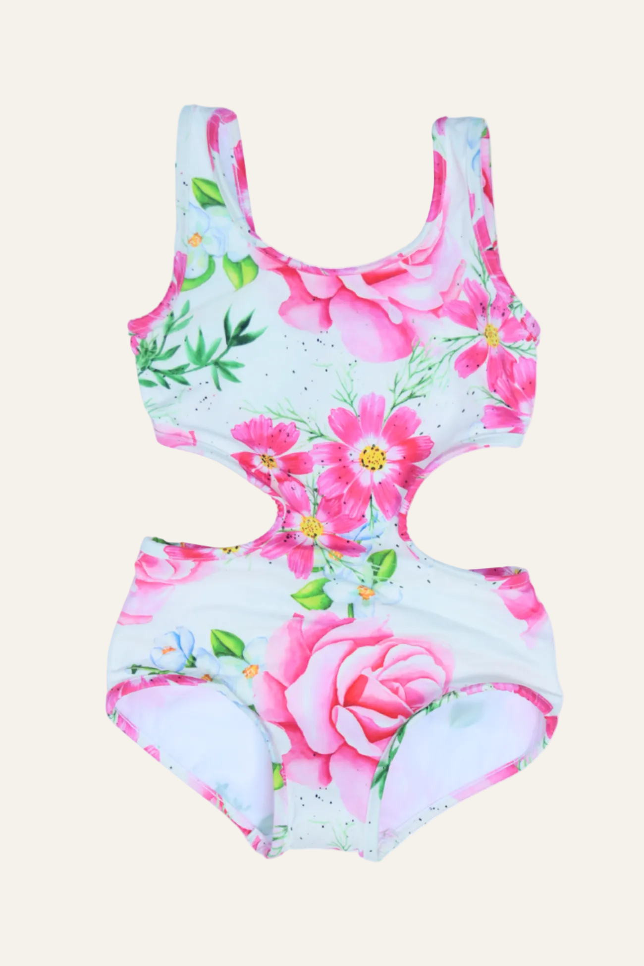Piccoli Principi TURKS AND CAICOS Cutout Girls Swimsuit - JARDIN D'ETE | HONEYPIEKIDS