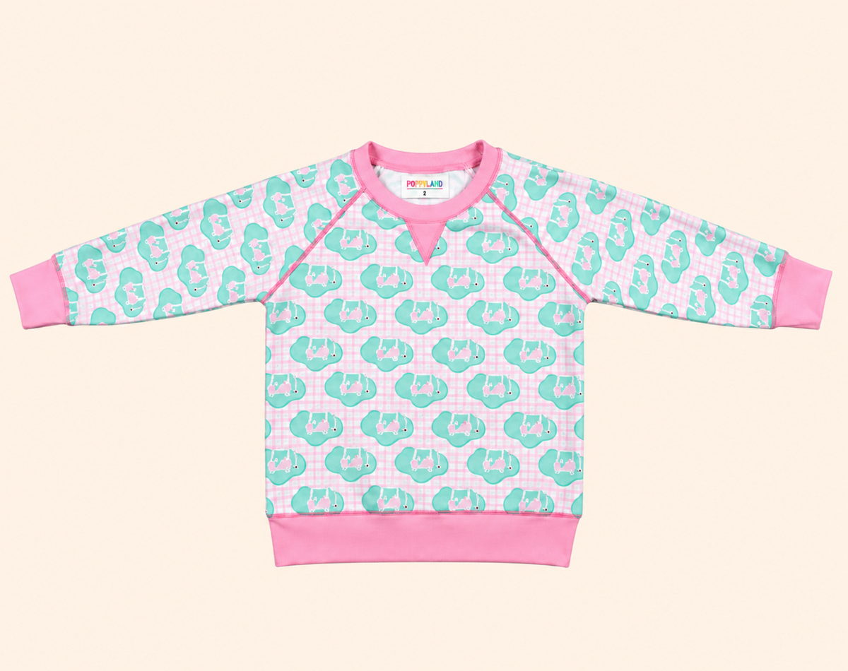 Poppyland Caroline Crewneck Sweater - Putting Party | HONEYPIEKIDS