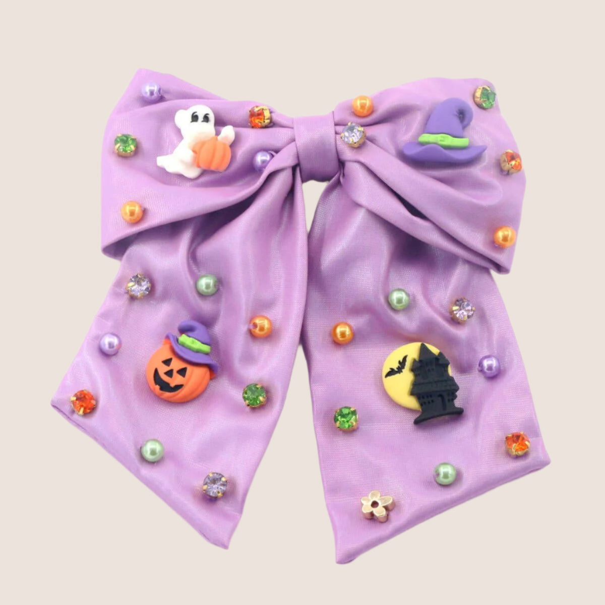 Poppyland Girls Hair Bow - Haunted House Halloween | HONEYPIEKIDS 