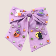Poppyland Girls Hair Bow - Haunted House Halloween | HONEYPIEKIDS 