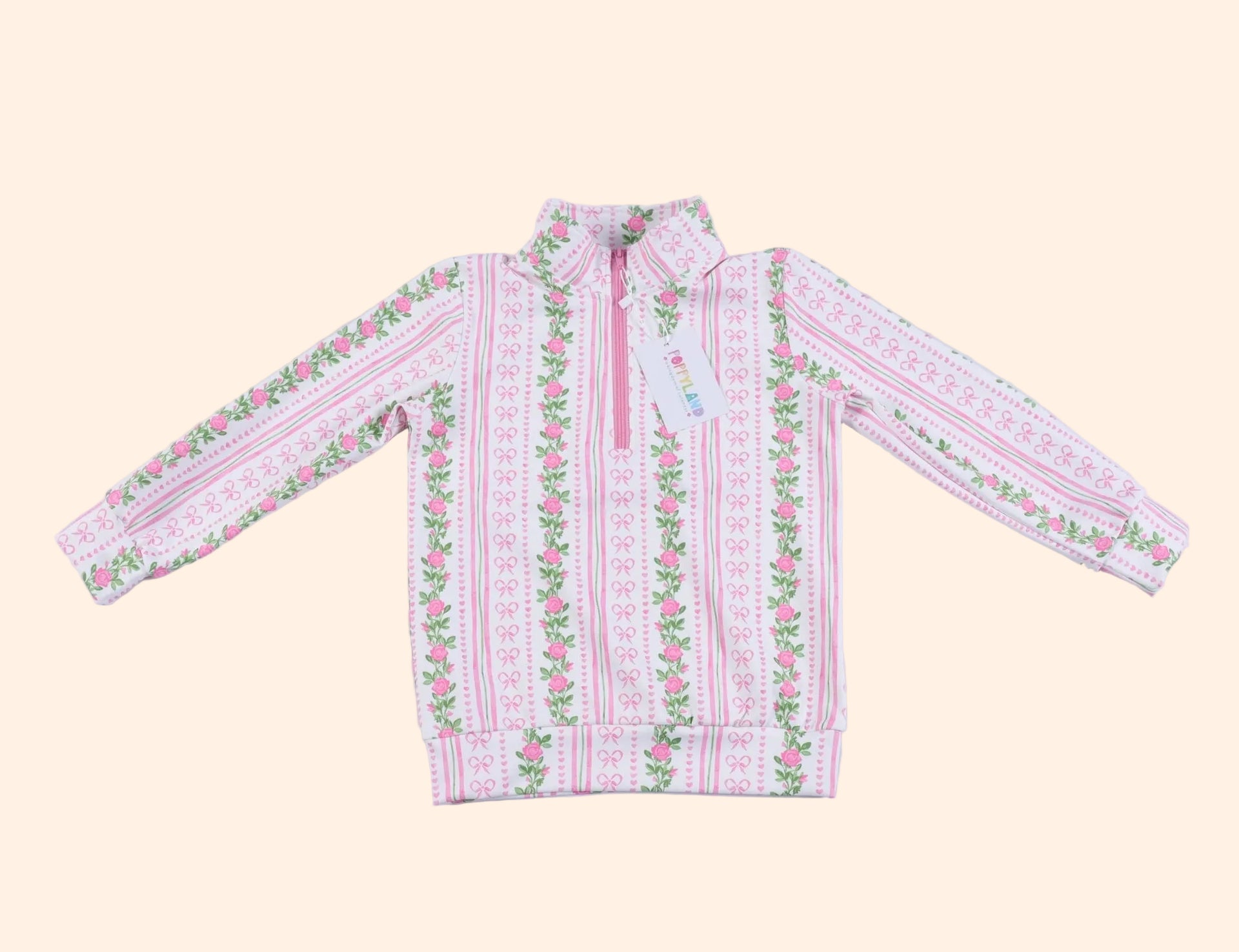 Poppyland Lilly Pullover - Bow Garden | HONEYPIEKIDS