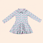 Poppyland Long Sleeve Grace Dress - Court Cutie | HONEYPIEKIDS