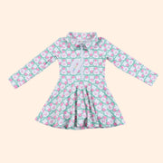 Poppyland Long Sleeve Grace Dress - Court Cutie | HONEYPIEKIDS