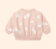 Quincy Mae Halloween Relaxed Fleece Sweatshirt - Sweet Ghost | HONEYPIEKIDS