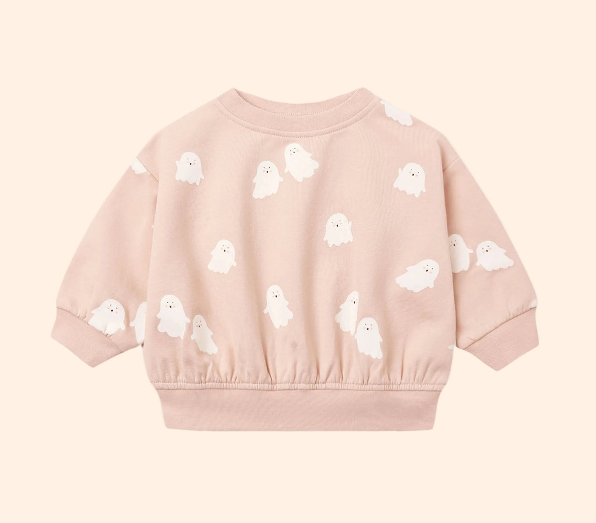 Quincy Mae Halloween Relaxed Fleece Sweatshirt - Sweet Ghost | HONEYPIEKIDS