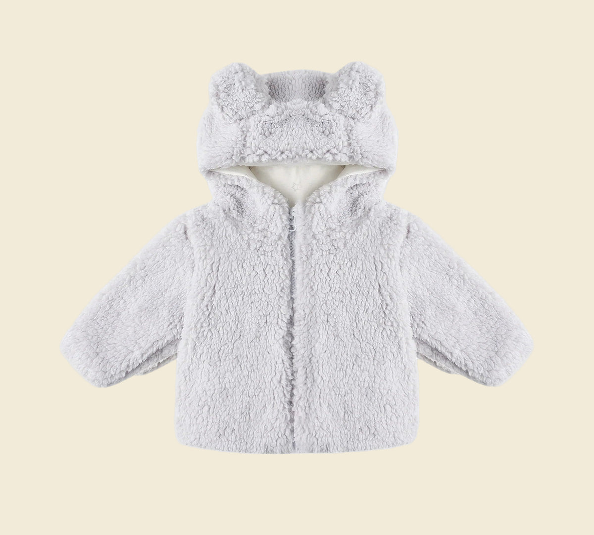 Quincy Mae Bear Jacket in Frost | HONEYPIEKIDS