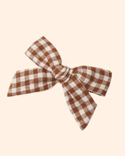Rylee + Cru Bow - Brick Check | HONEYPIEKIDS