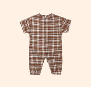 Rylee + Cru Boys Hayes Jumpsuit - Aspen Plaid | HONEYPIEKIDS