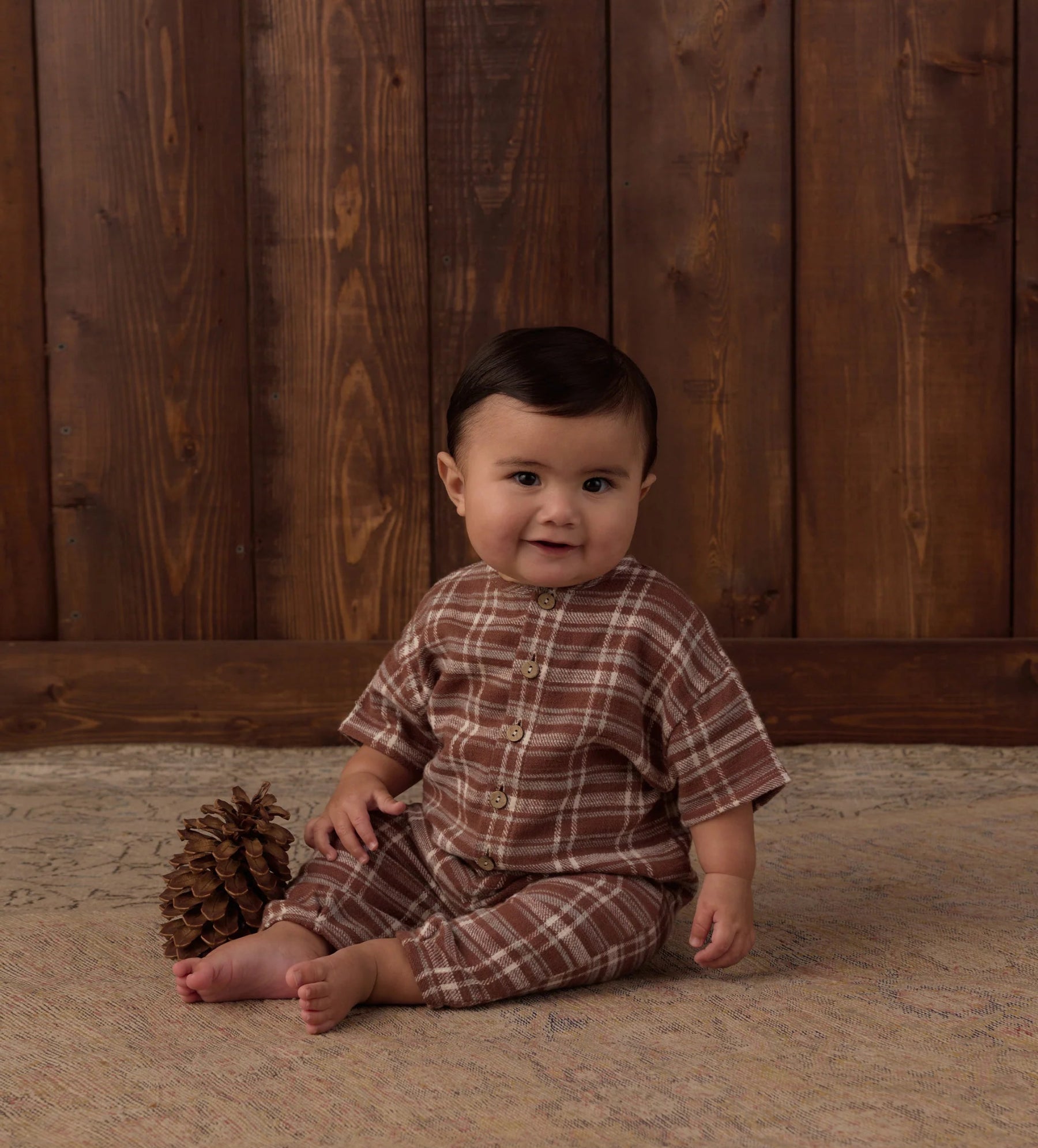 Rylee + Cru Boys Hayes Jumpsuit - Aspen Plaid | HONEYPIEKIDS