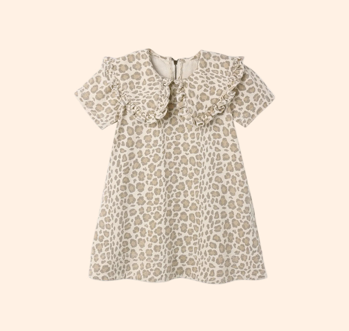 Rylee + Cru Collared Denim Mini Dress - Leopard | HONEYPIEKIDS