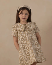 Rylee + Cru Collared Denim Mini Dress - Leopard | HONEYPIEKIDS