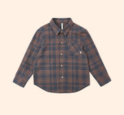 Rylee + Cru Collared Long Sleeve Shirt -Midnight Plaid | HONEYPIEKIDS