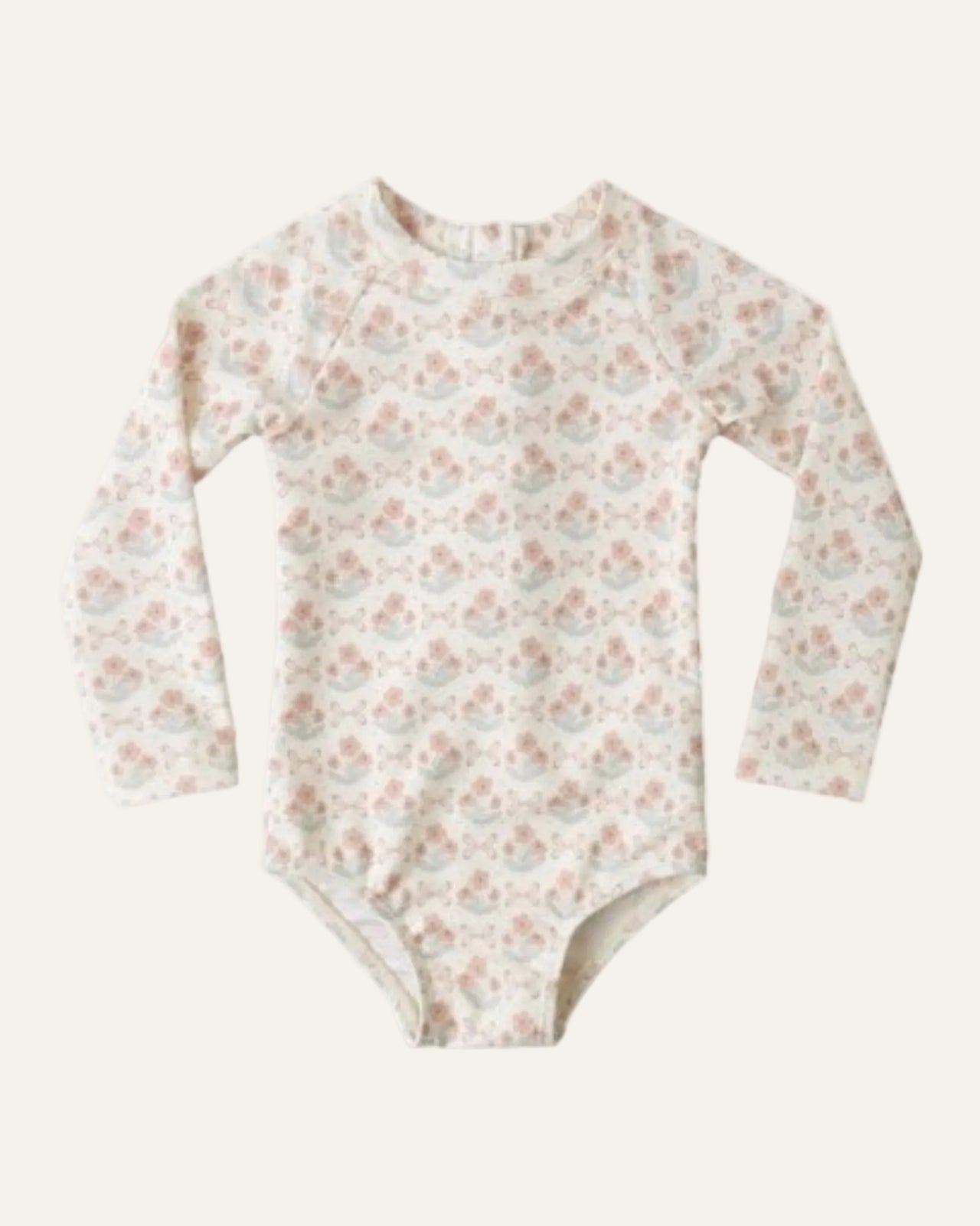 Rylee + Cru DELPHINE RASHGUARD ONE-PIECE BLOSSOM - IVORY | HONEYPIEKIDS