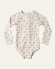 Rylee + Cru DELPHINE RASHGUARD ONE-PIECE BLOSSOM - IVORY | HONEYPIEKIDS