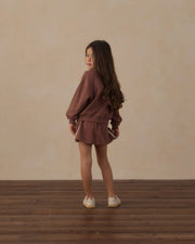 Rylee + Cru Girls Half Zip Sweatshirt - Mulberry | HONEYPIEKIDS