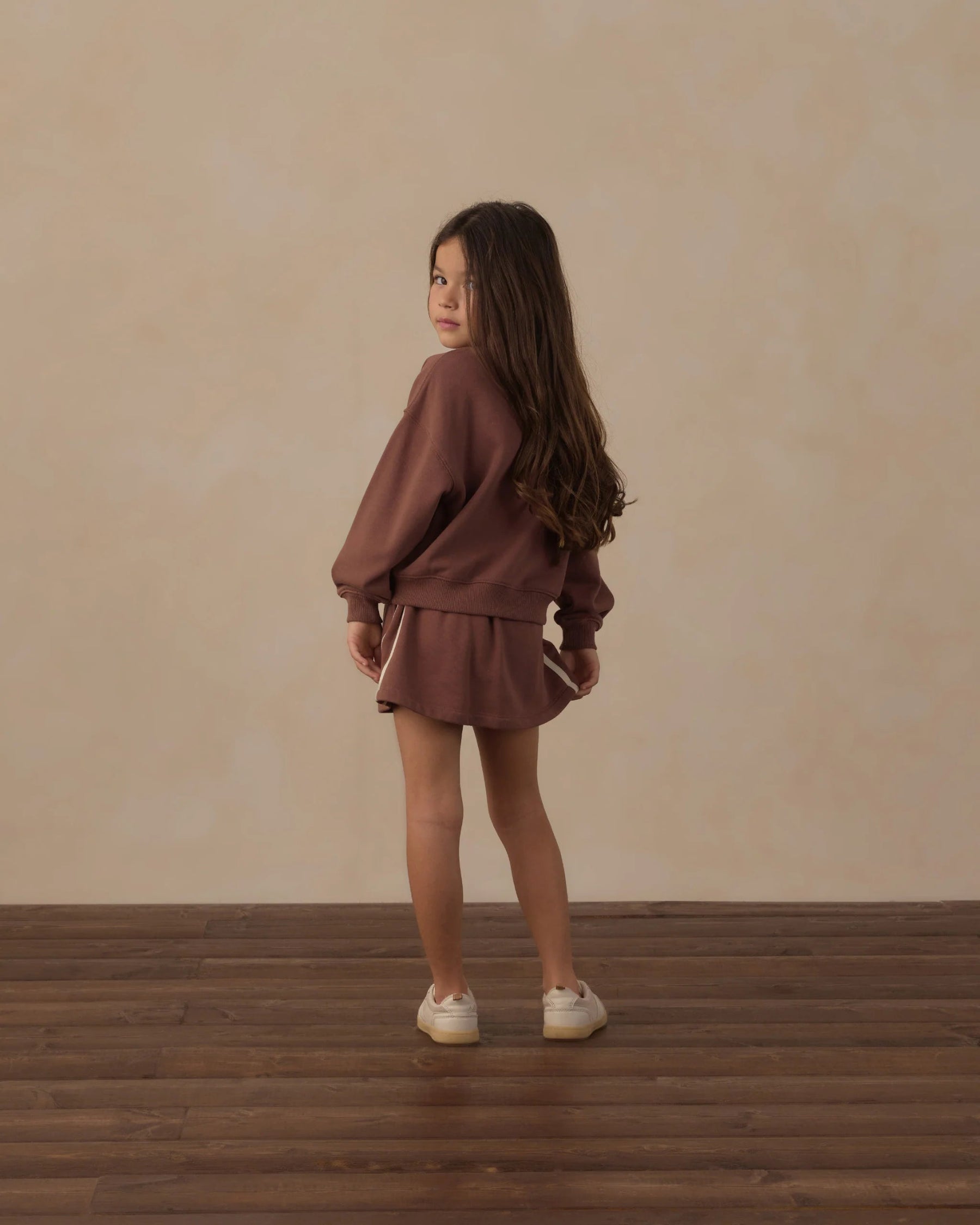 Rylee + Cru Girls Half Zip Sweatshirt - Mulberry | HONEYPIEKIDS