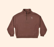 Rylee + Cru Girls Half Zip Sweatshirt - Mulberry | HONEYPIEKIDS