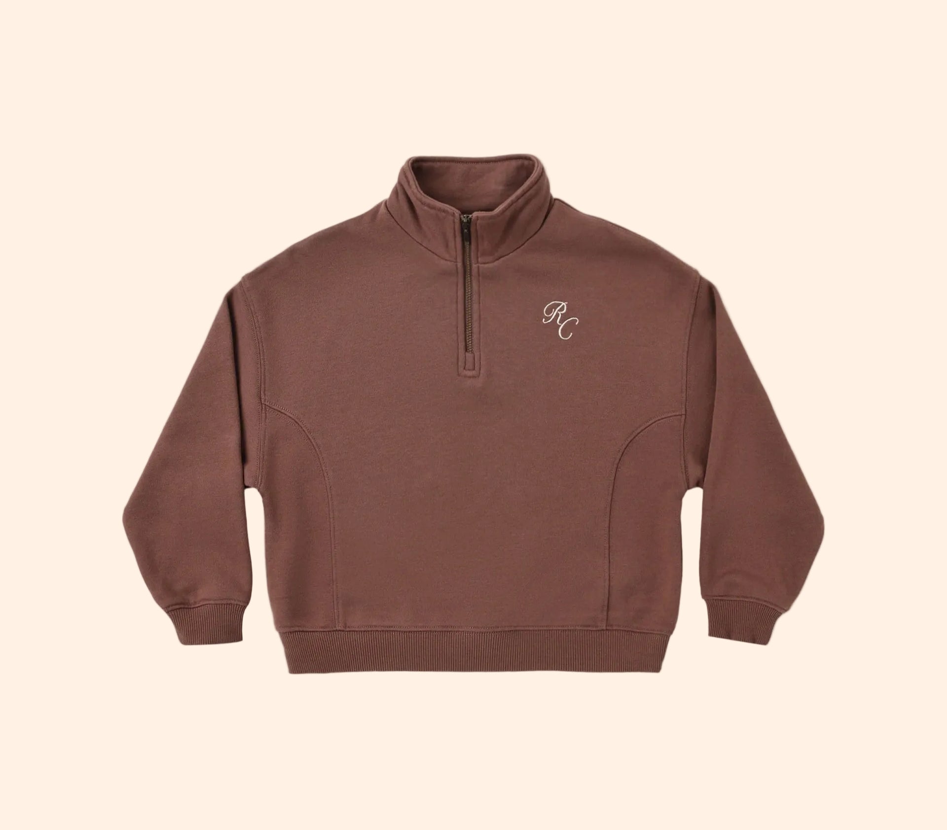 Rylee + Cru Girls Half Zip Sweatshirt - Mulberry | HONEYPIEKIDS