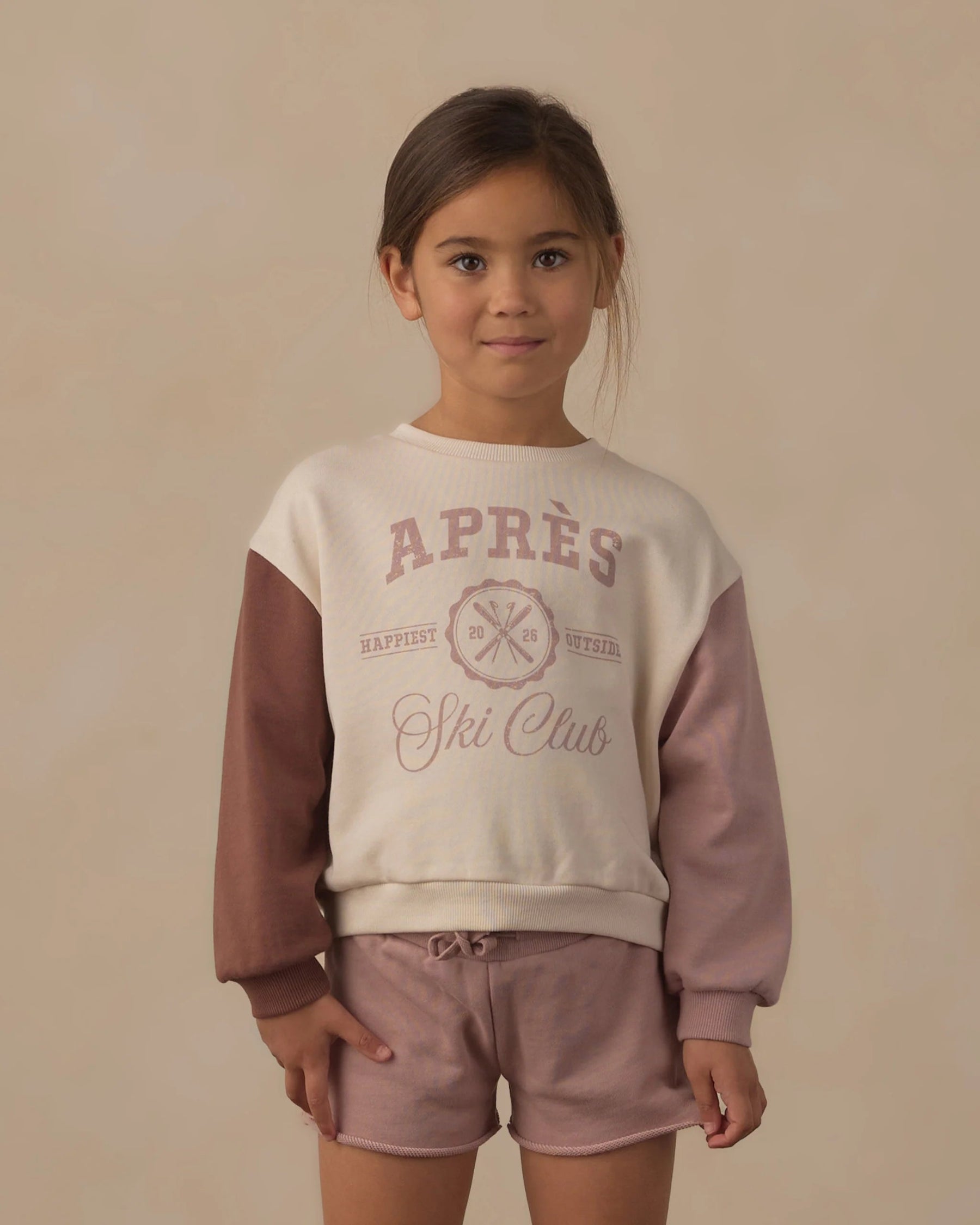 Rylee + Cru Legend Sweatshirt Apres Ski Club Natural | HONEYPIEKIDS