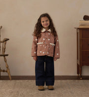 Rylee + Cru Lily Hearts Coat - Clay | HONEYPIEKIDS
