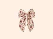 Rylee + Cru Oversized Bow - Pink Floral | HONEYPIEKIDS