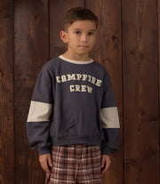 Rylee + Cru Oversized Campfire Crew Sweatshirt - Midnight | HONEYPIEKIDS