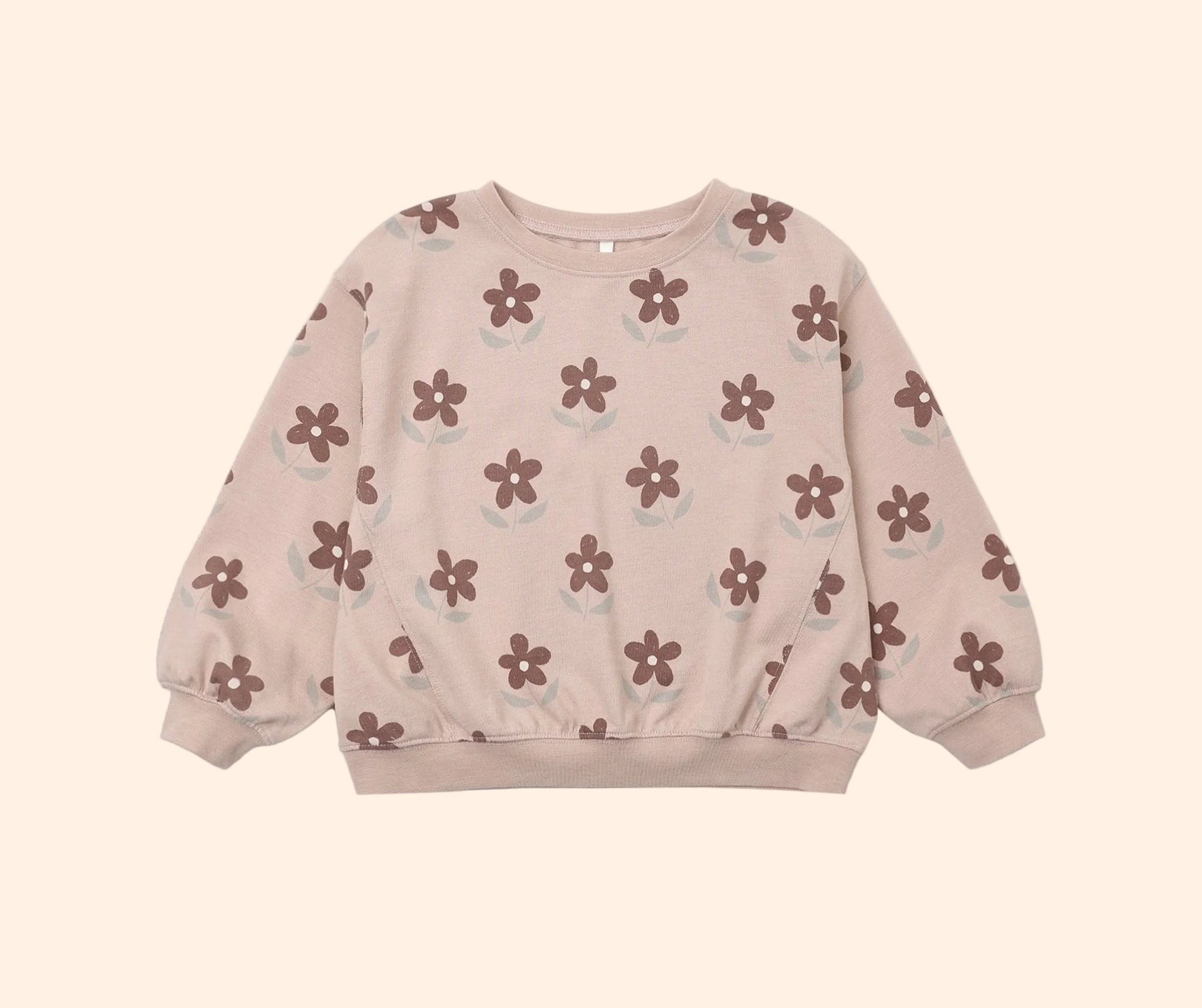 Rylee + Cru Oversized Sweatshirt Daisy Rosewood | HONEYPIEKIDS
