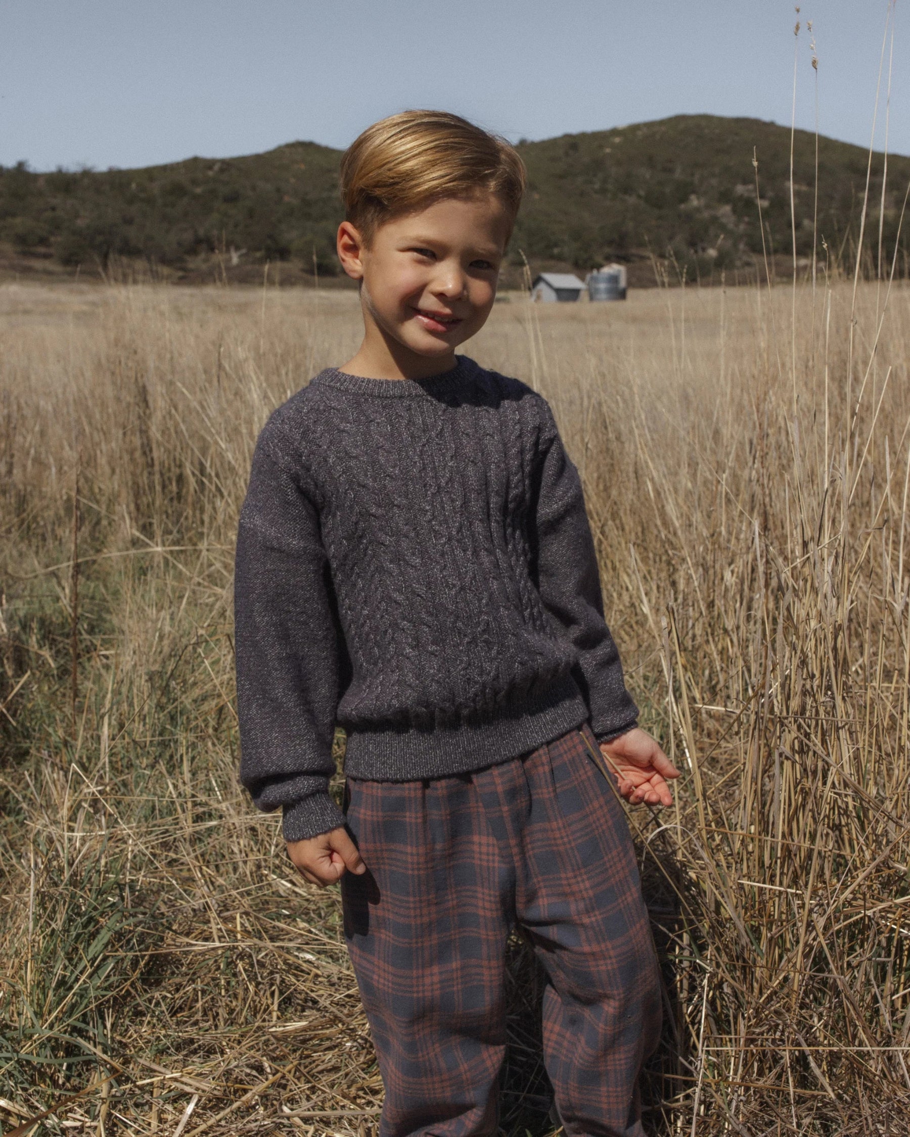 Rylee + Cru Palmer Pant in Midnight Plaid | HONEYPIEKIDS