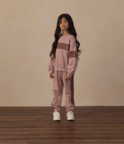 Rylee + Cru Paneled Sweatpant - Rosewood | HONEYPIEKIDS