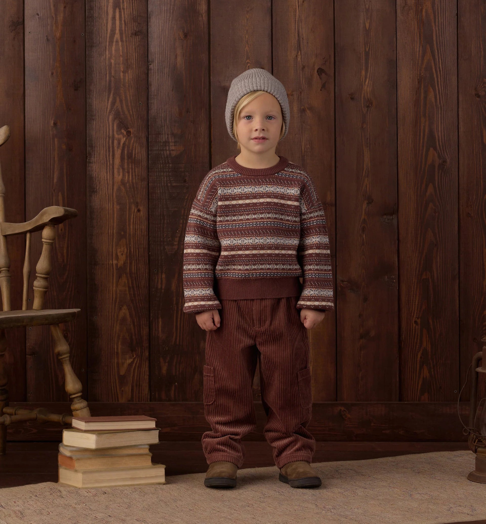 Rylee + Cru Relaxed Cargo Pant Mulberry | HONEYPIEKIDS