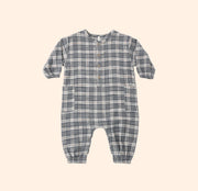 Rylee + Cru Relaxed Woven Jumpsuit - Winter Plaid | HONEYPIEKIDS