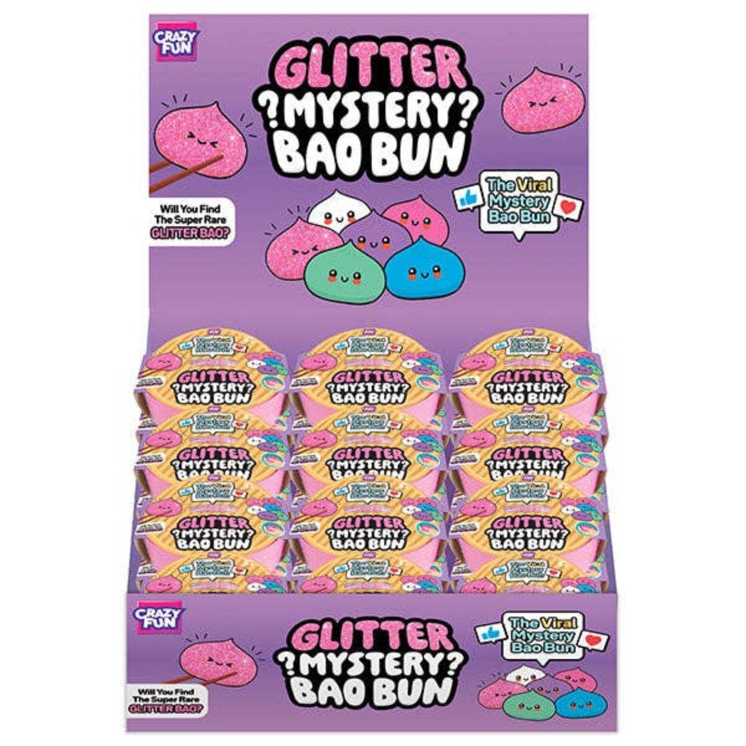 Showcase Viral Mystery Bao Bun PINK GLITTER Dumpling Squishy Toy | HONEYPIEKIDS