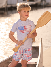 Sugar Bee Boys Swim Shorts - Cape Cod | HONEYPIEKIDS