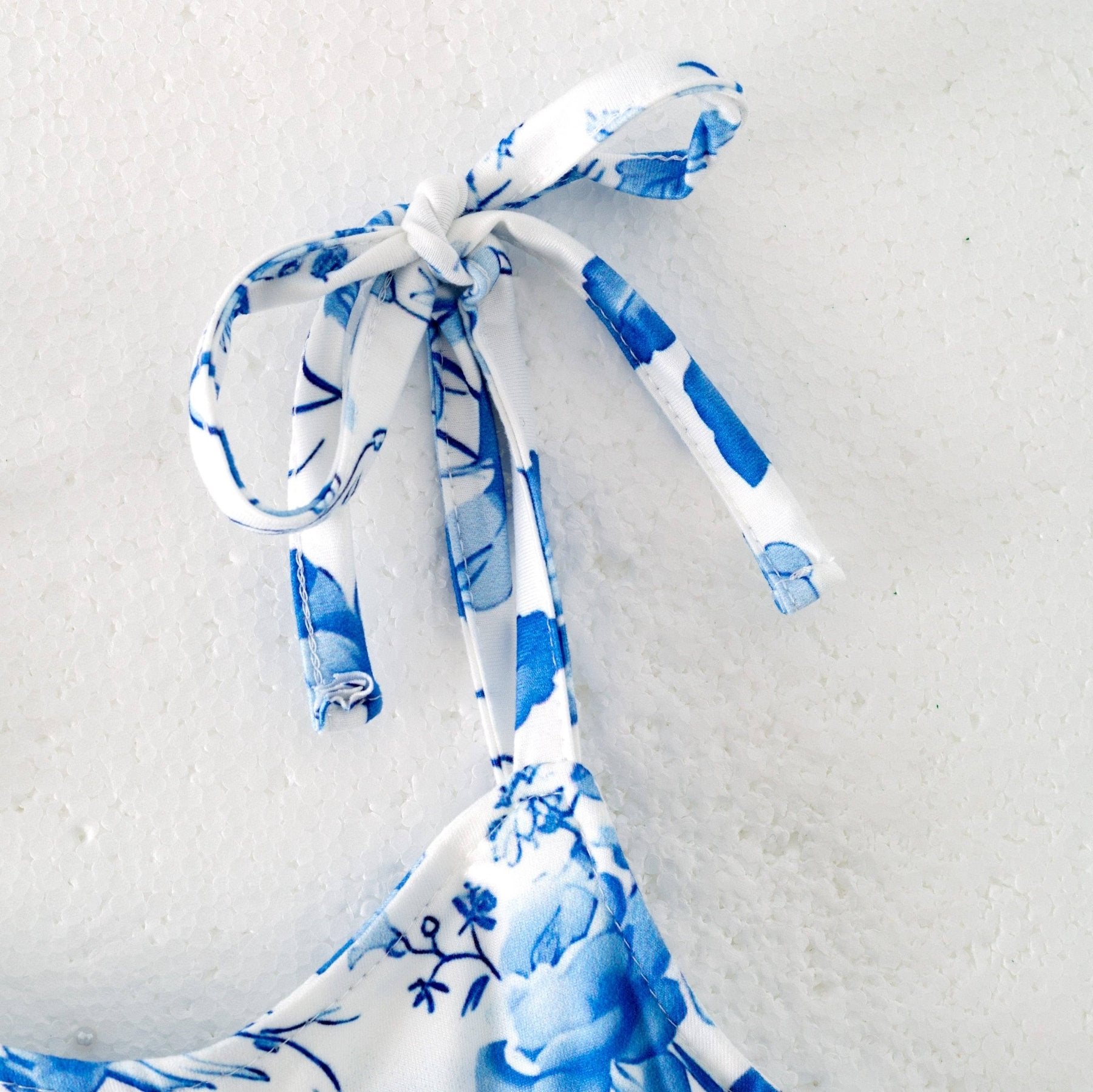 Summer Blue Floral Milk Silk Girls Dress | HONEYPIEKIDS