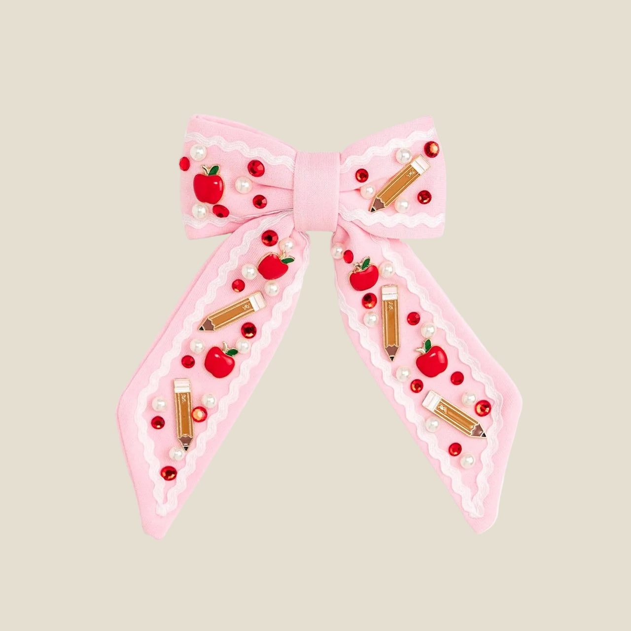 Sweet Wink Back to School Icons Gem Hair Bow | HONEYPIEKIDS 