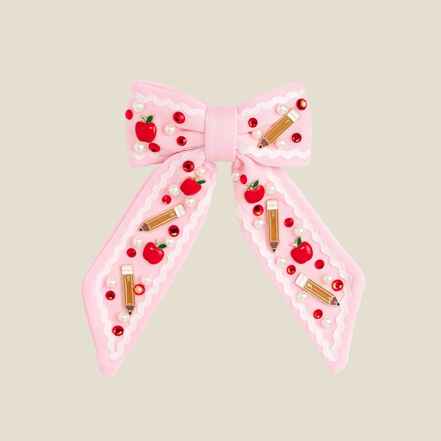 Sweet Wink Back to School Icons Gem Hair Bow | HONEYPIEKIDS 