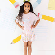 Sweet Wink Back To School Themed Athletic Skort | HONEYPIEKIDS