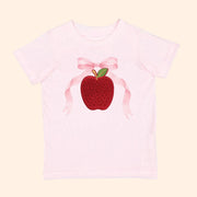 Sweet Wink Girls Rhinestone Apple Patch T-Shirt | HONEYPIEKIDS
