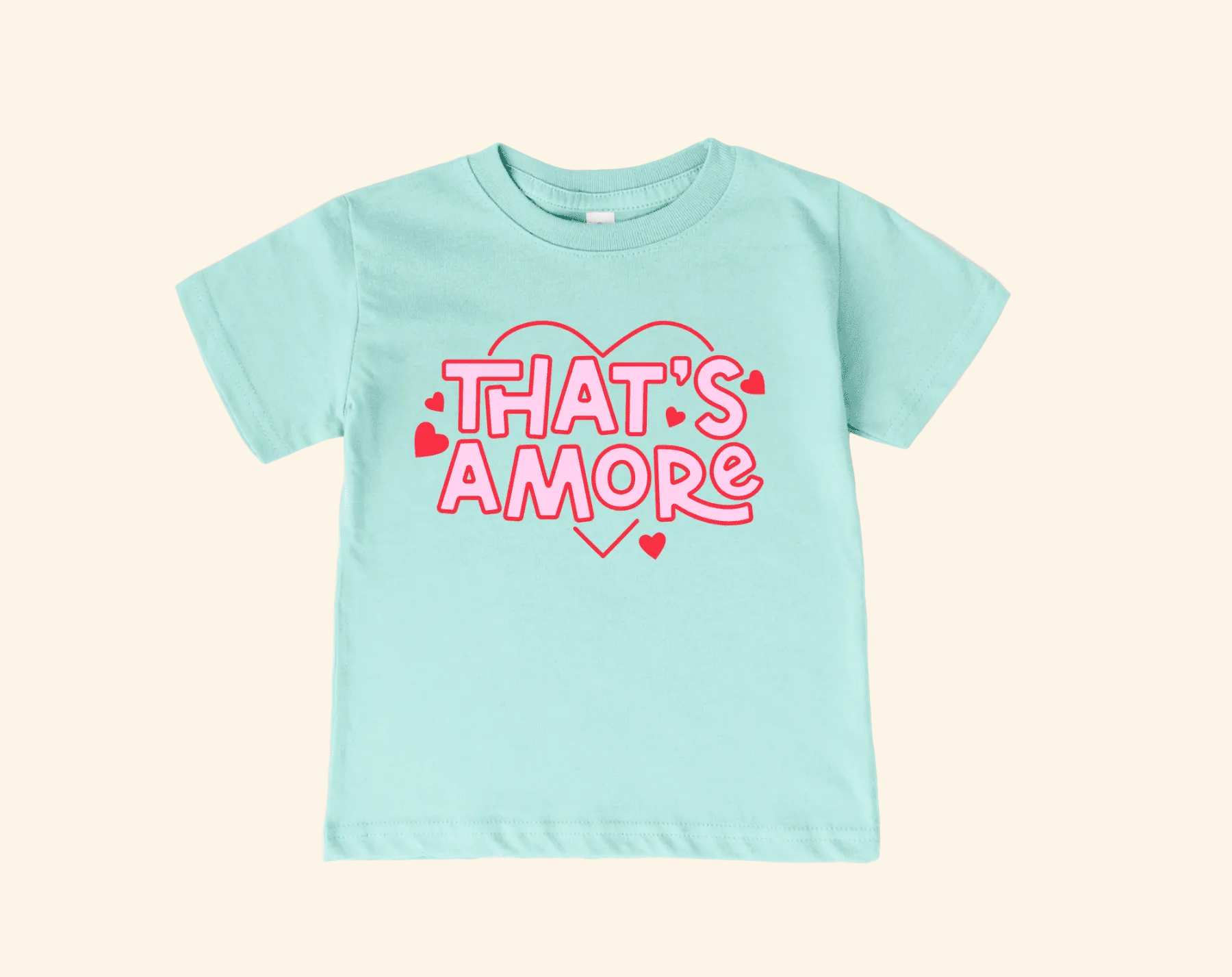 That's Amore Girls Valentine's Day SS T-Shirt | HONEYPIEKIDS