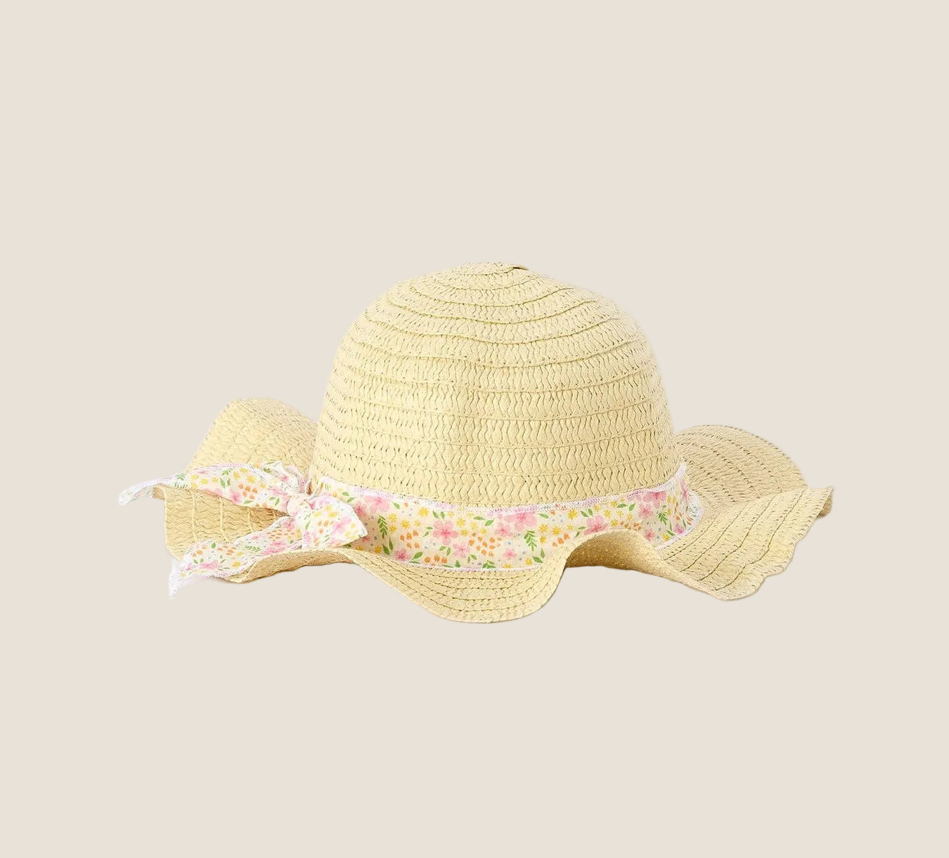 The Garden Party Girls Ruffle Dress and Straw Bow Hat Set | HONEYPIEKIDS.COM