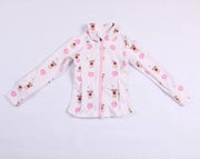 Three Wildflower Designs Latte and Cake Pop Girls Athletic Jacket | HONEYPIEKIDS