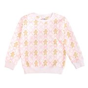 Sweet Wink - Gingerbread Bow Trellis Christmas Sweatshirt- Kids Clothing | HONEYPIEKIDS 