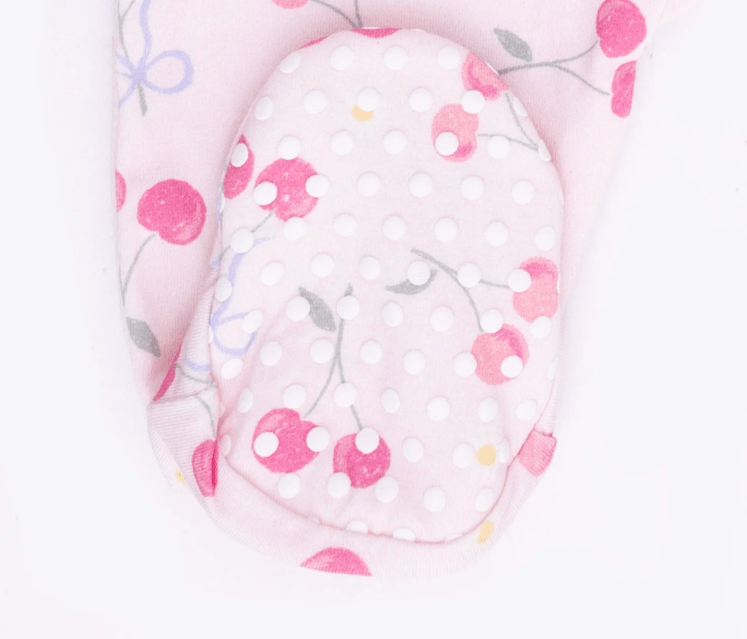 Angel Dear 2 Way Ruffle Back Zipper Footie - Sweet Bow Cherries | HONEYPIEKIDS