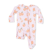 Angel Dear 2 Way Ruffle Back Zipper Footie - Sweet Peach | HONEYPIEKIDS 