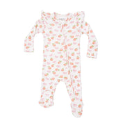 Angel Dear 2 Way Ruffle Sleeve Zipper Footie - Little Peaches | HONEYPIEKIDS