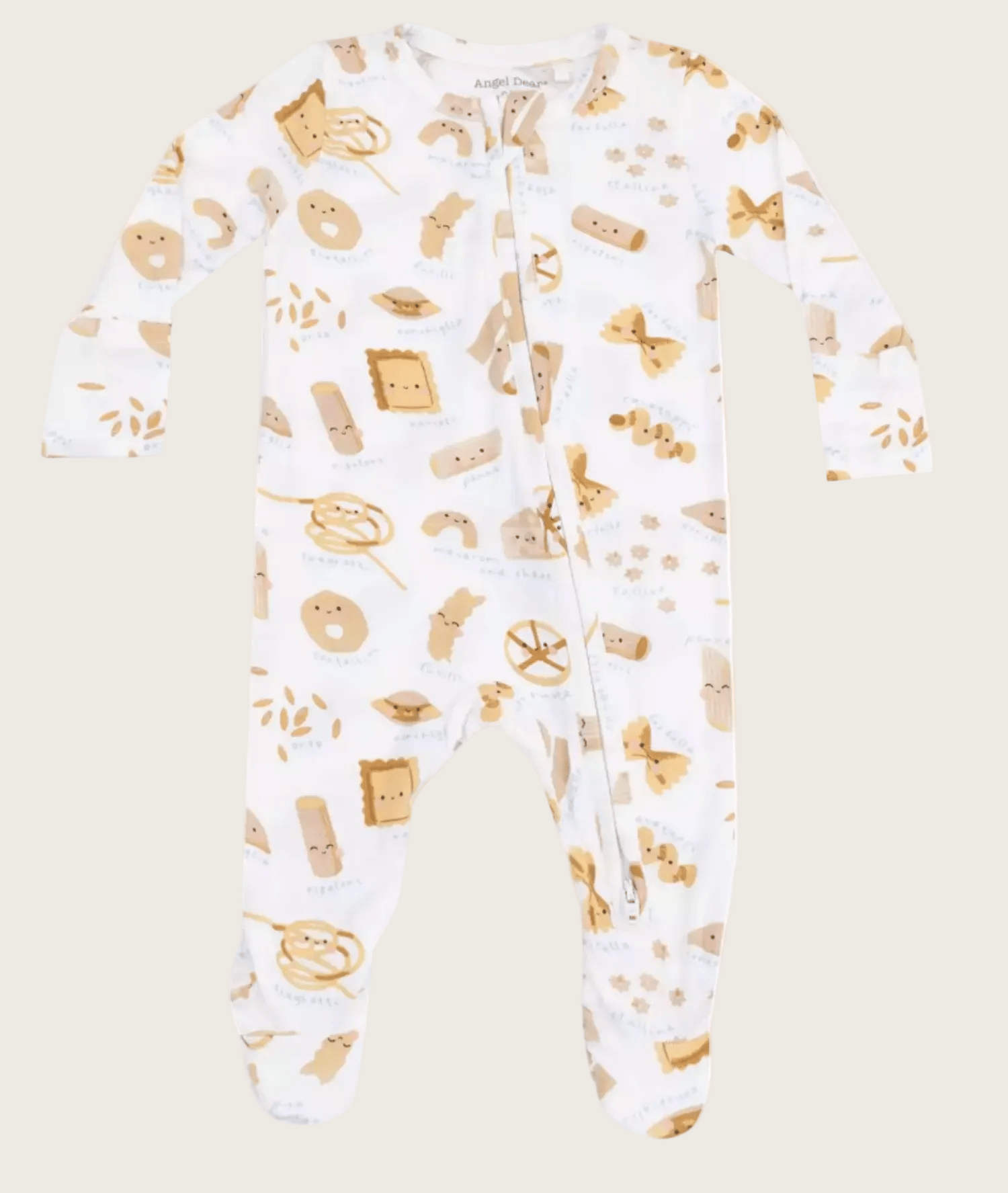 Angel Dear 2 Way Zipper Footie - Cute Pasta | HONEYPIEKIDS